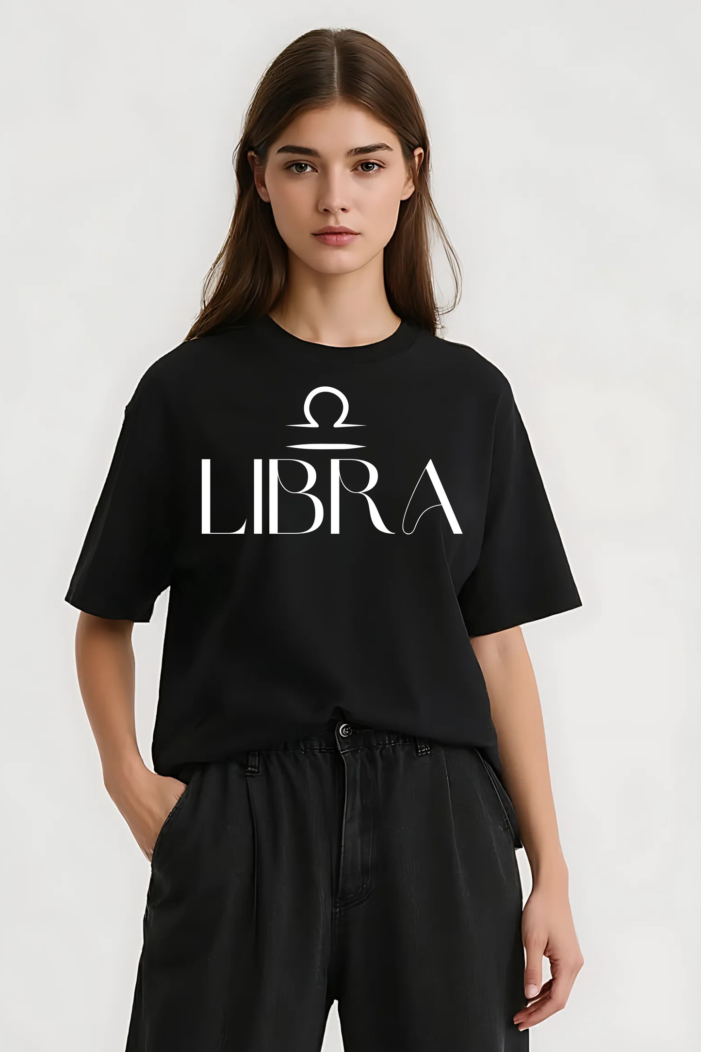 LIBRA OVERSIZED TEE BLACK
