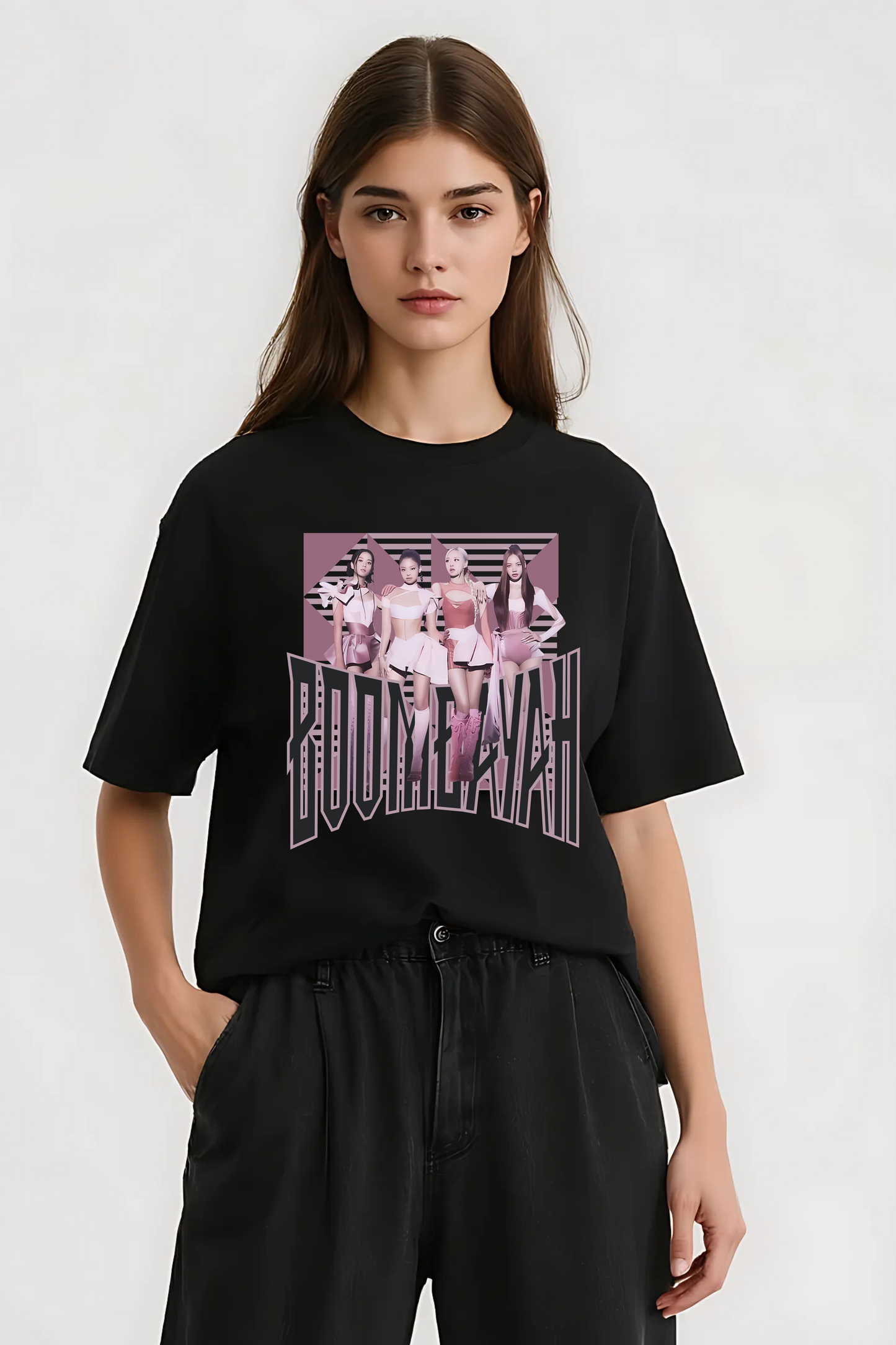 BOOMBAYAH OVERSIZED TEE BLACK