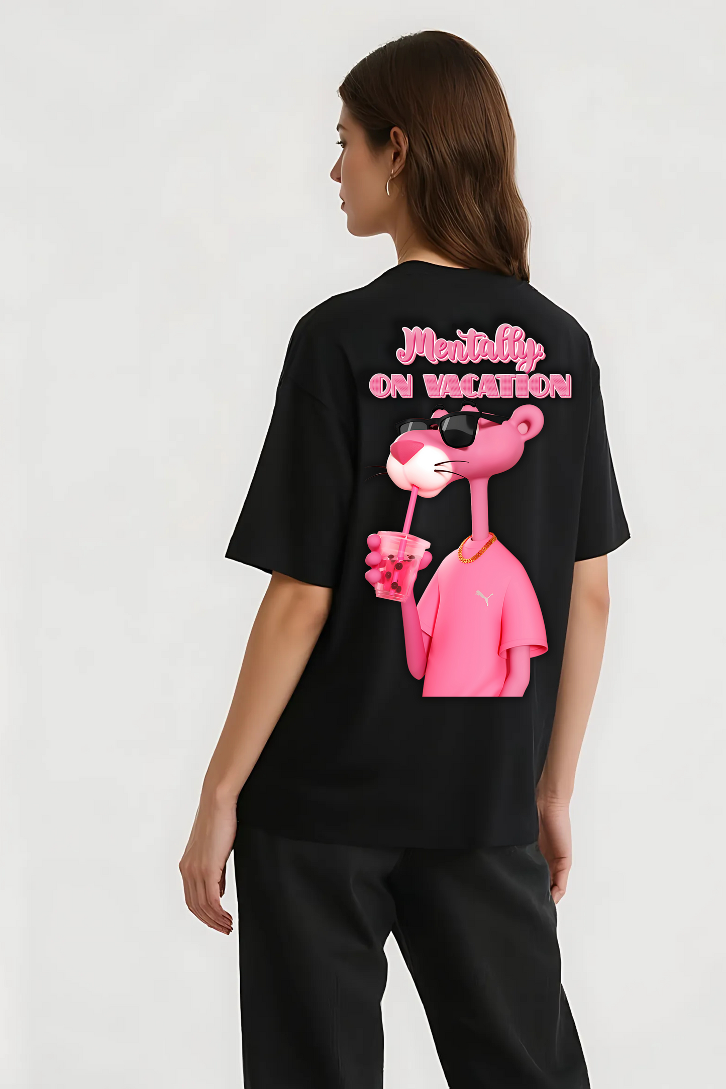 VACATION OVERSIZED TEE BLACK