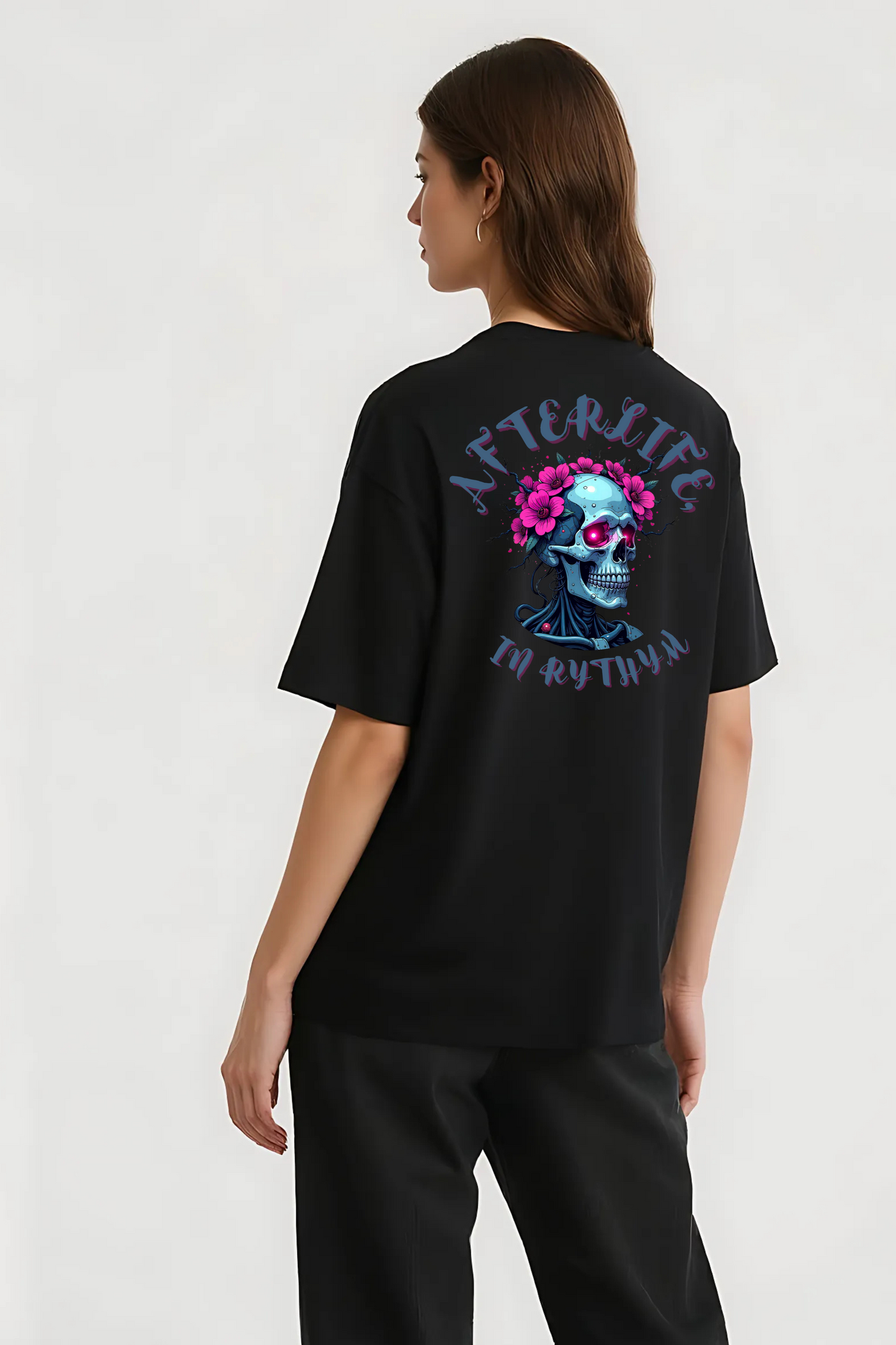 AFTERLIFE IN RYTHYM OVERSIZED TEE BLACK
