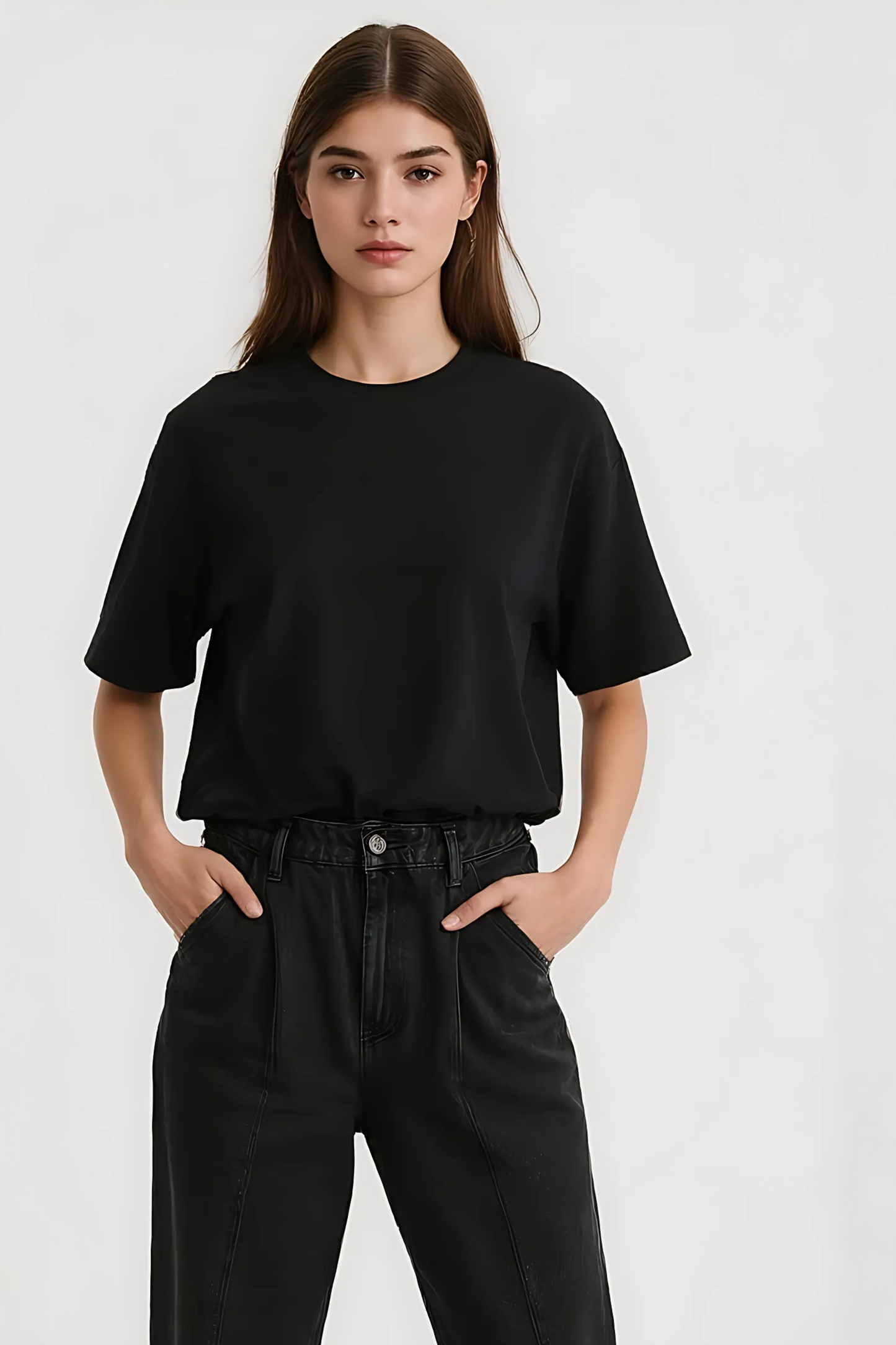 DEMON SLAYER GROUP OVERSIZED TEE BLACK