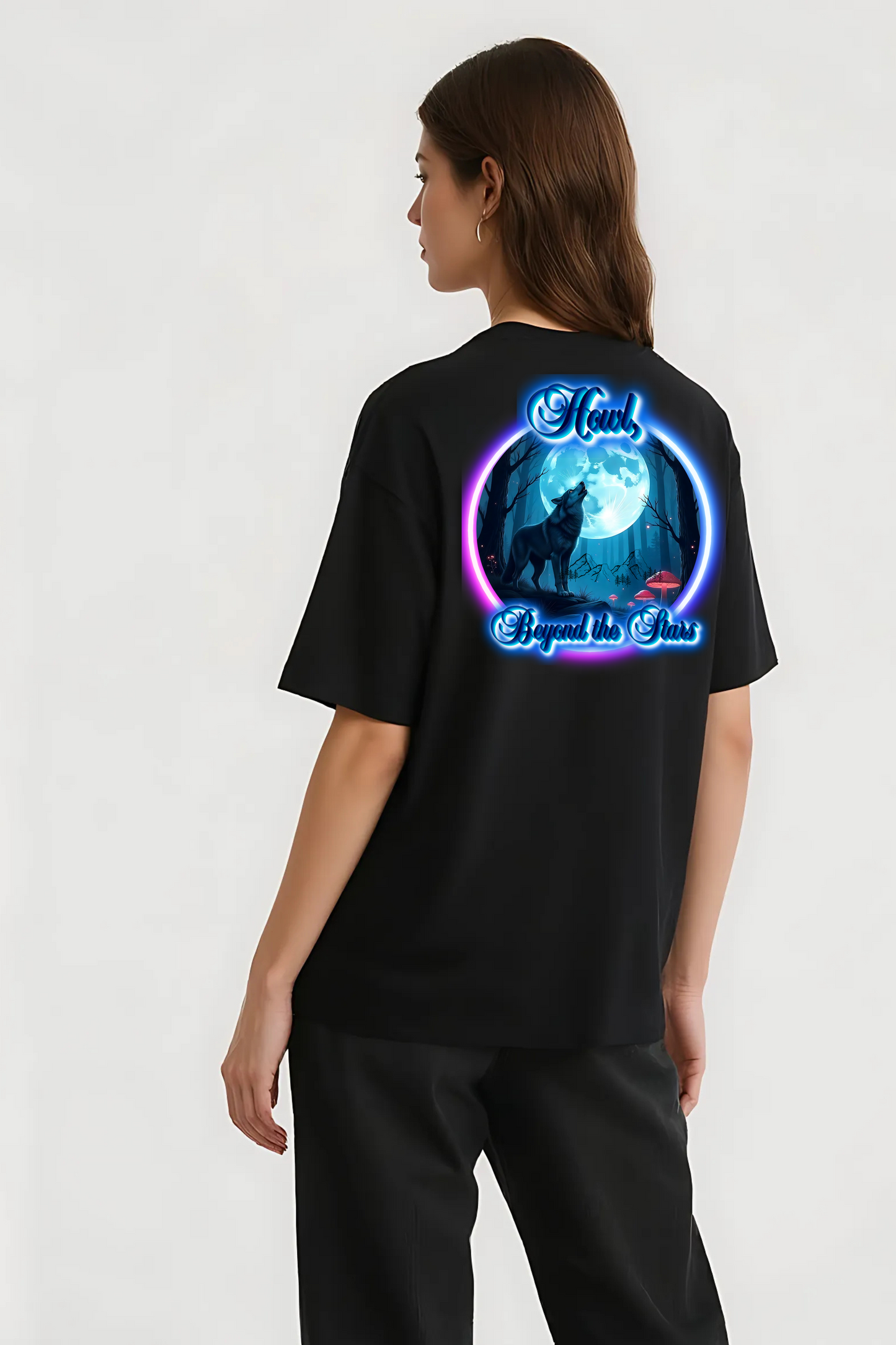 HOWL OVERSIZED TEE BLACK