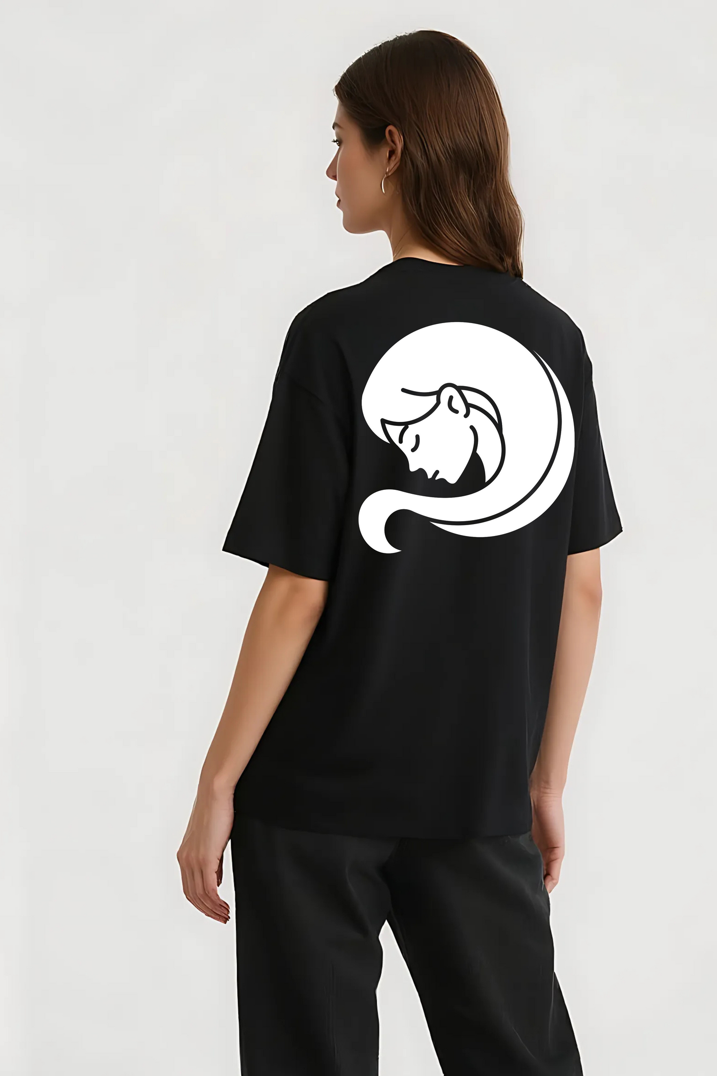 VIRGO OVERSIZED TEE BLACK