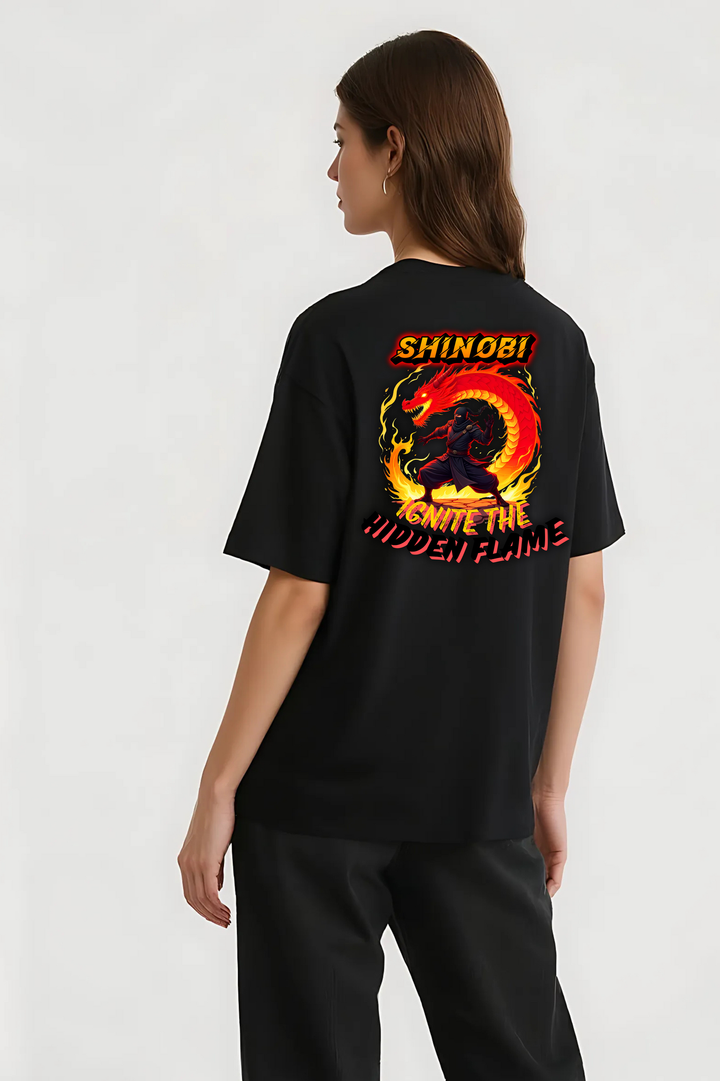SHINOBI OVERSIZED TEE BLACK