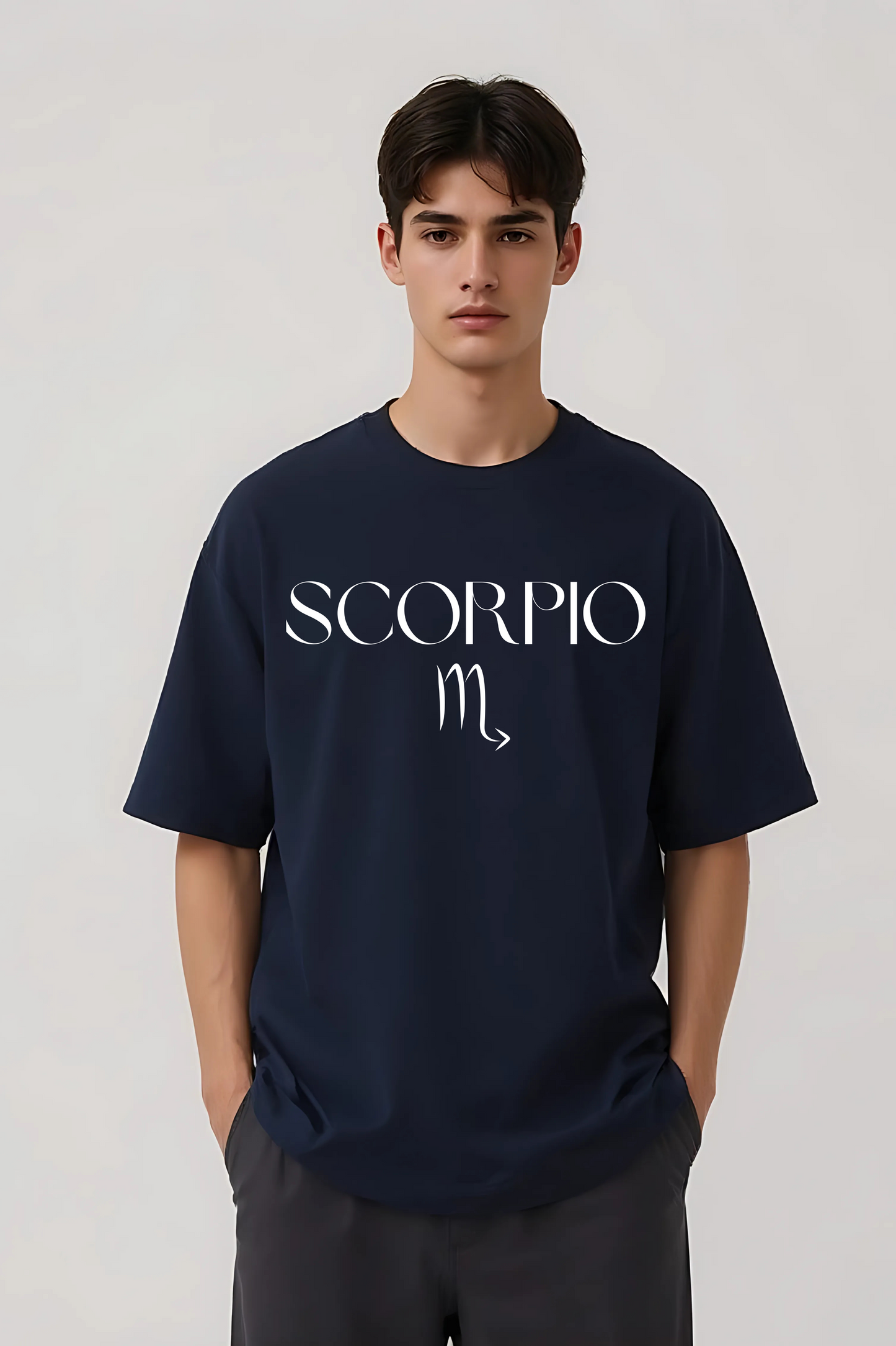 SCORPIO OVERSIZED TEE NAVY-BLUE