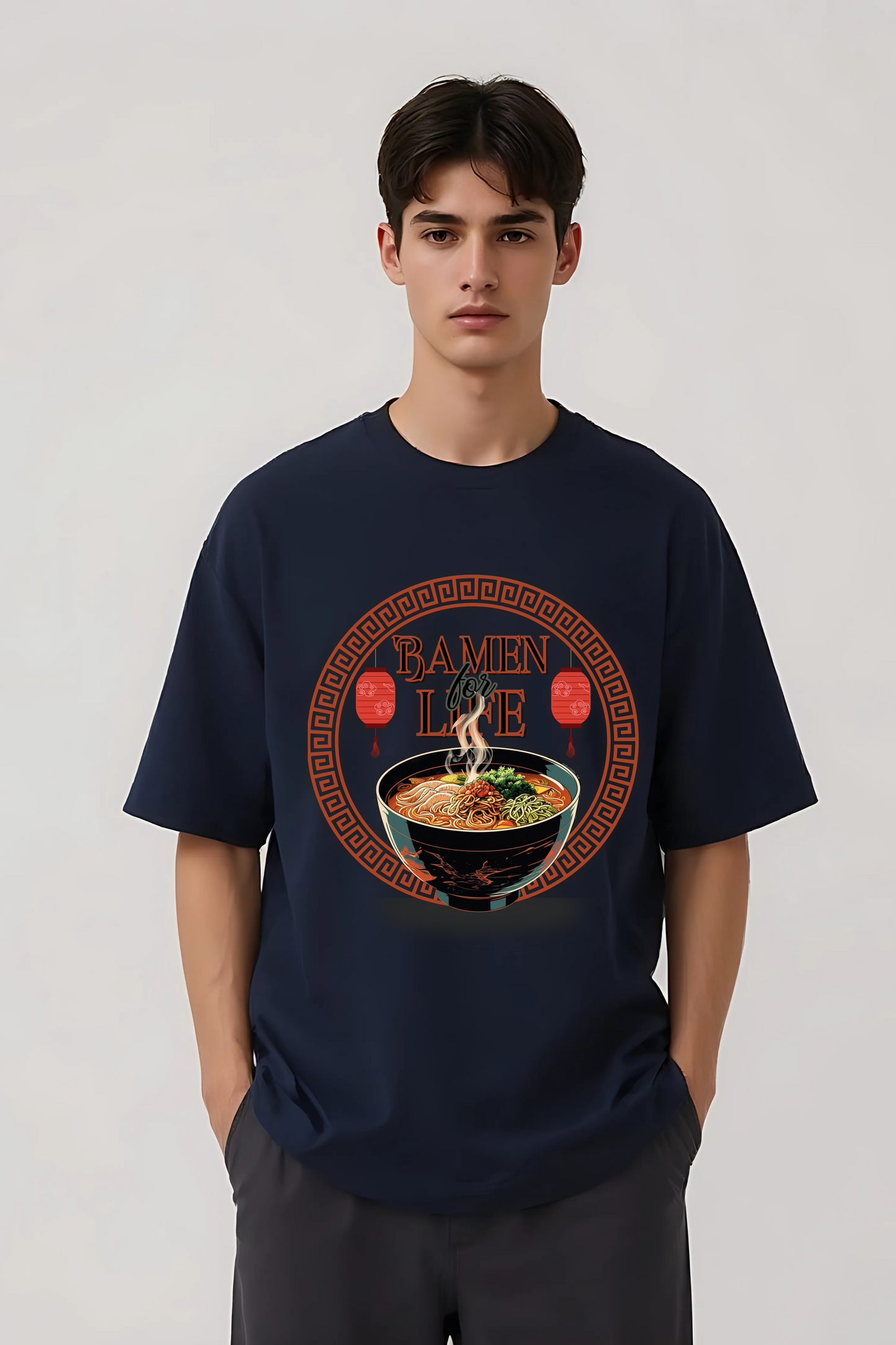RAMEN OVERSIZED TEE NAVY-BLUE