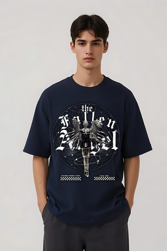 FALLEN ANGEL OVERSIZED TEE NAVY-BLUE