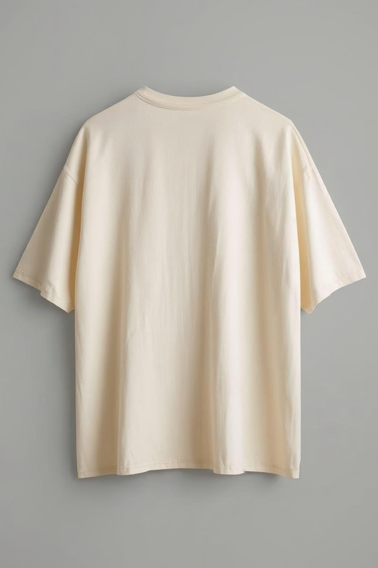 MIND YOUR BUSINESS OVERSIZED T-SHIRT BEIGE