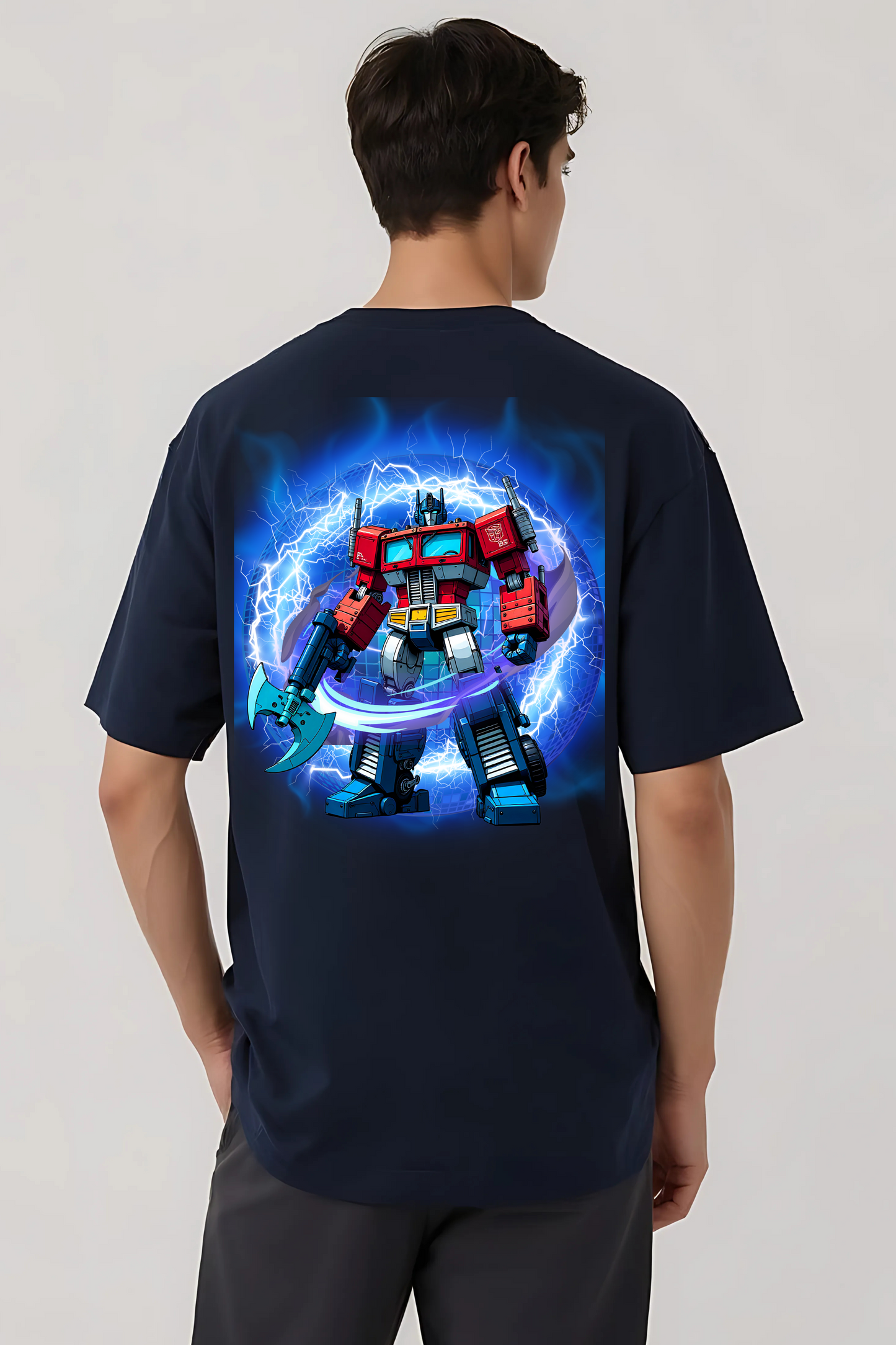 OPTIMUS PRIME OVERSIZED TEE NAVY-BLUE