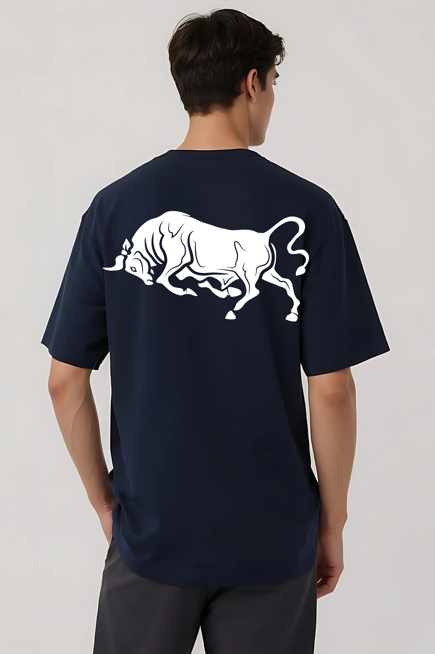 TAURUS OVERSIZED TEE NAVY-BLUE