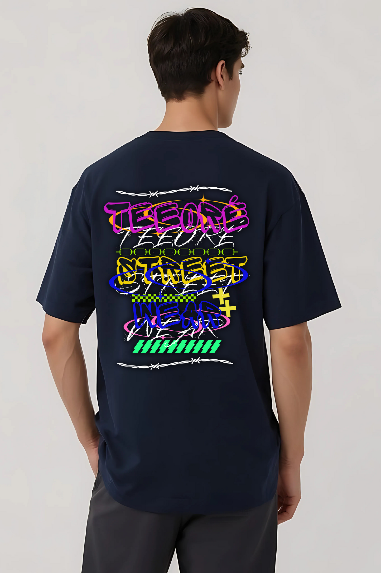 STREETWEAR OVERSIZED TEE NAVY-BLUE