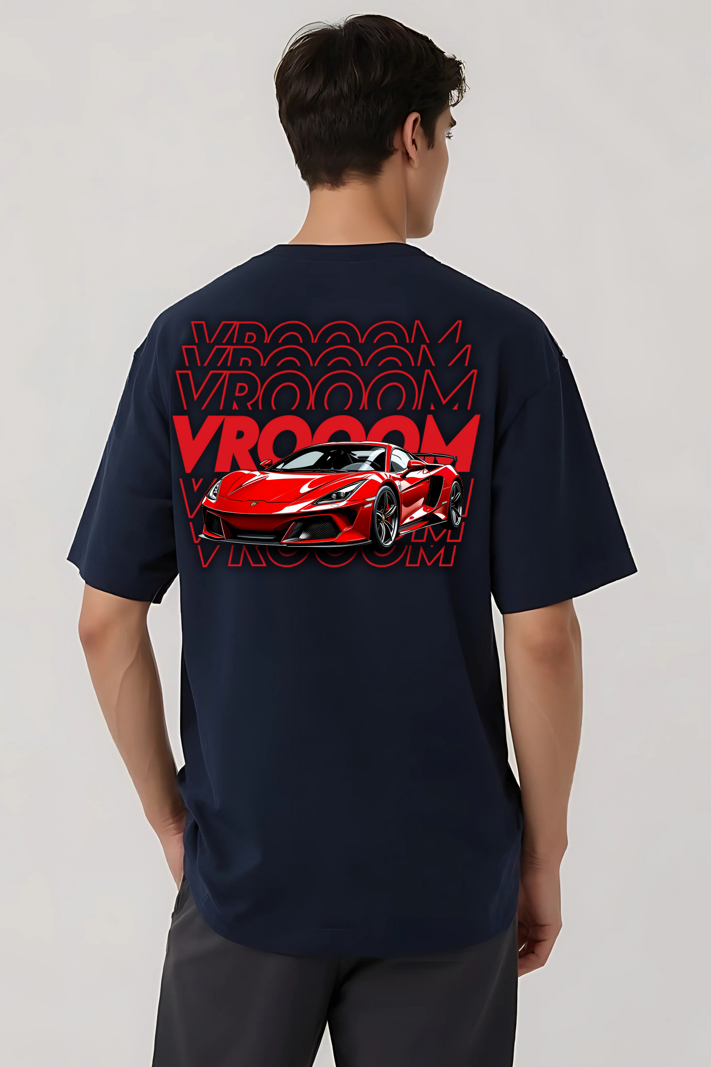 VROOM II OVERSIZED TEE NAVY-BLUE