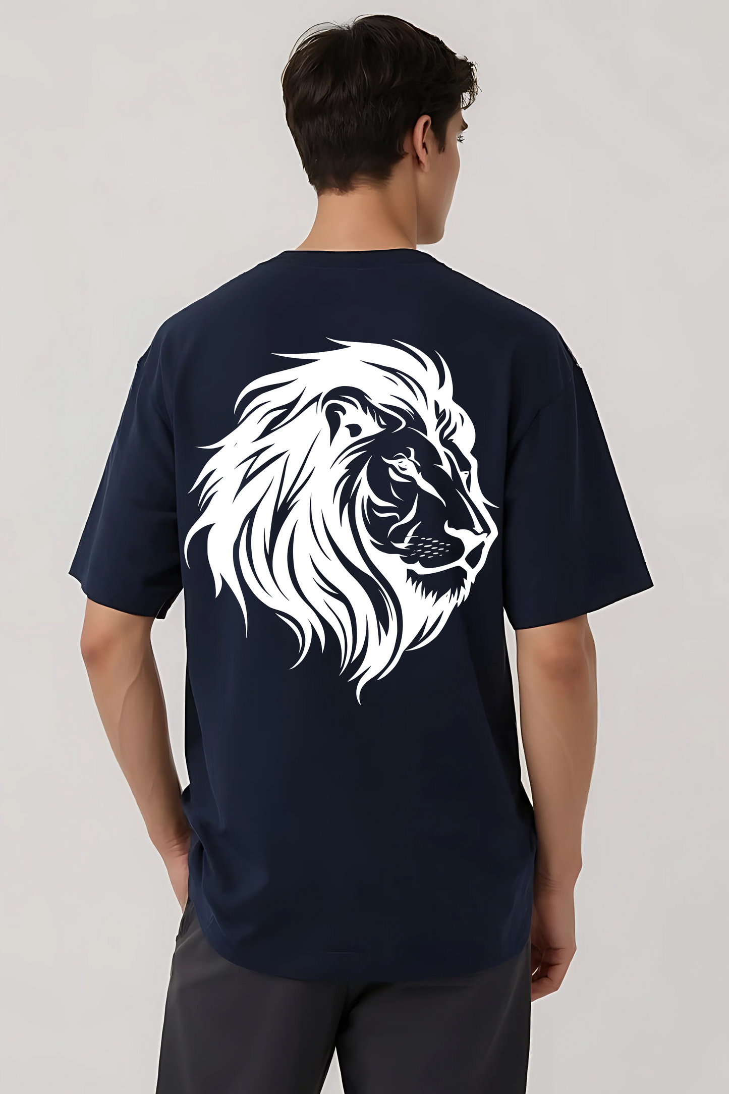 LEO OVERSIZED TEE NAVY-BLUE