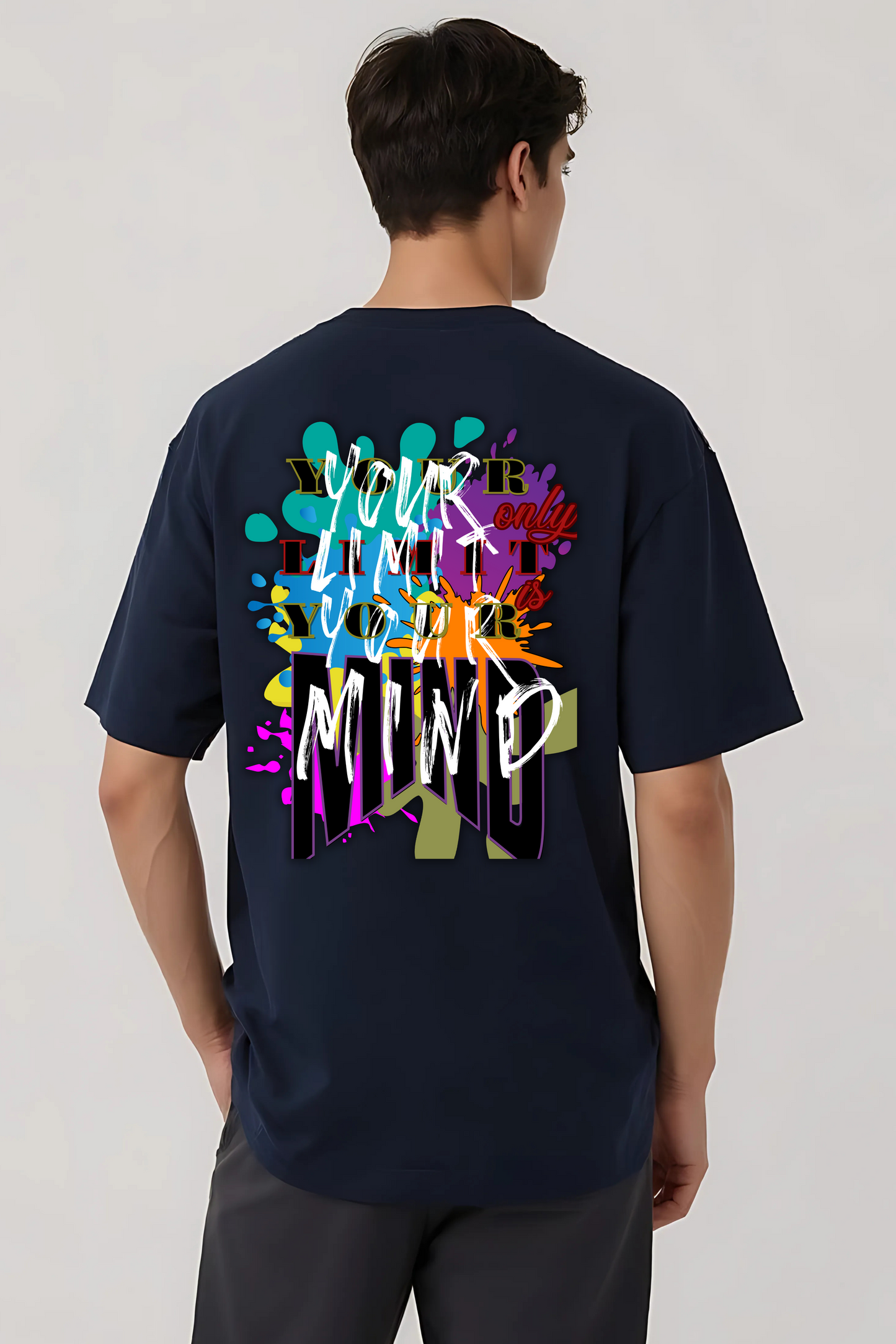 MIND OVERSIZED TEE NAVY-BLUE
