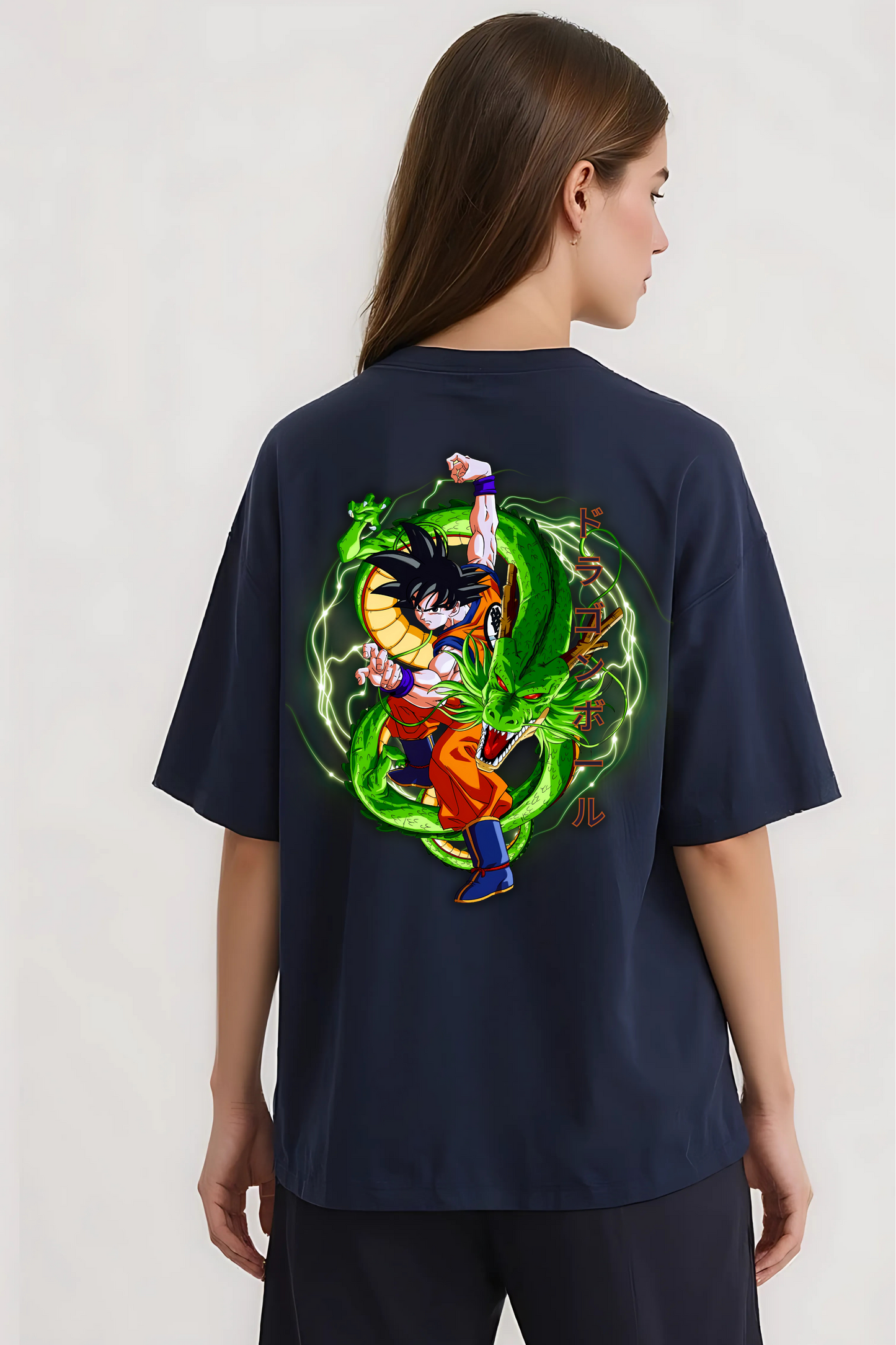 GOKU OVERSIZED TEE NAVY-BLUE