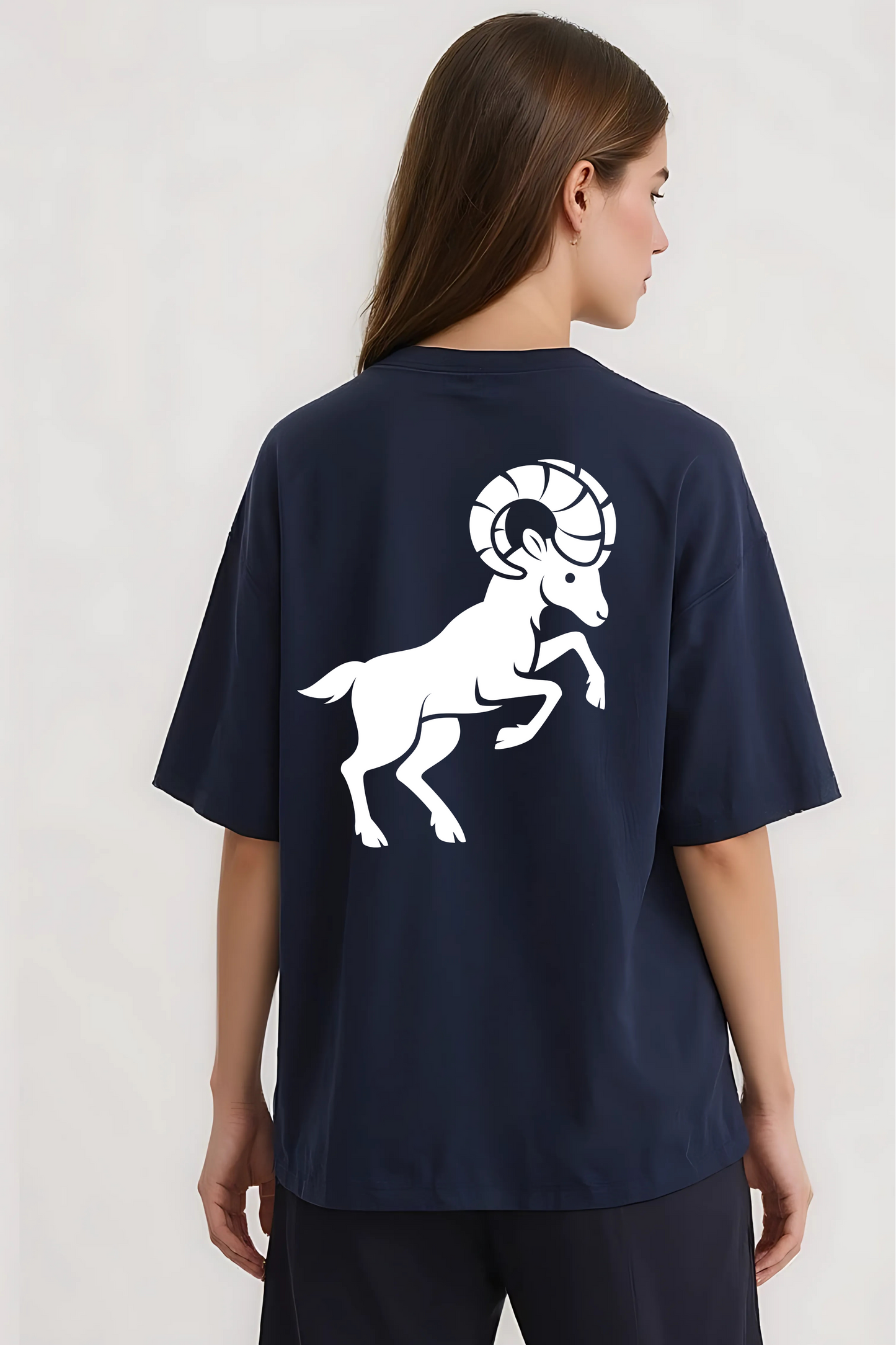 ARIES OVERSIZED TEE NAVY BLUE