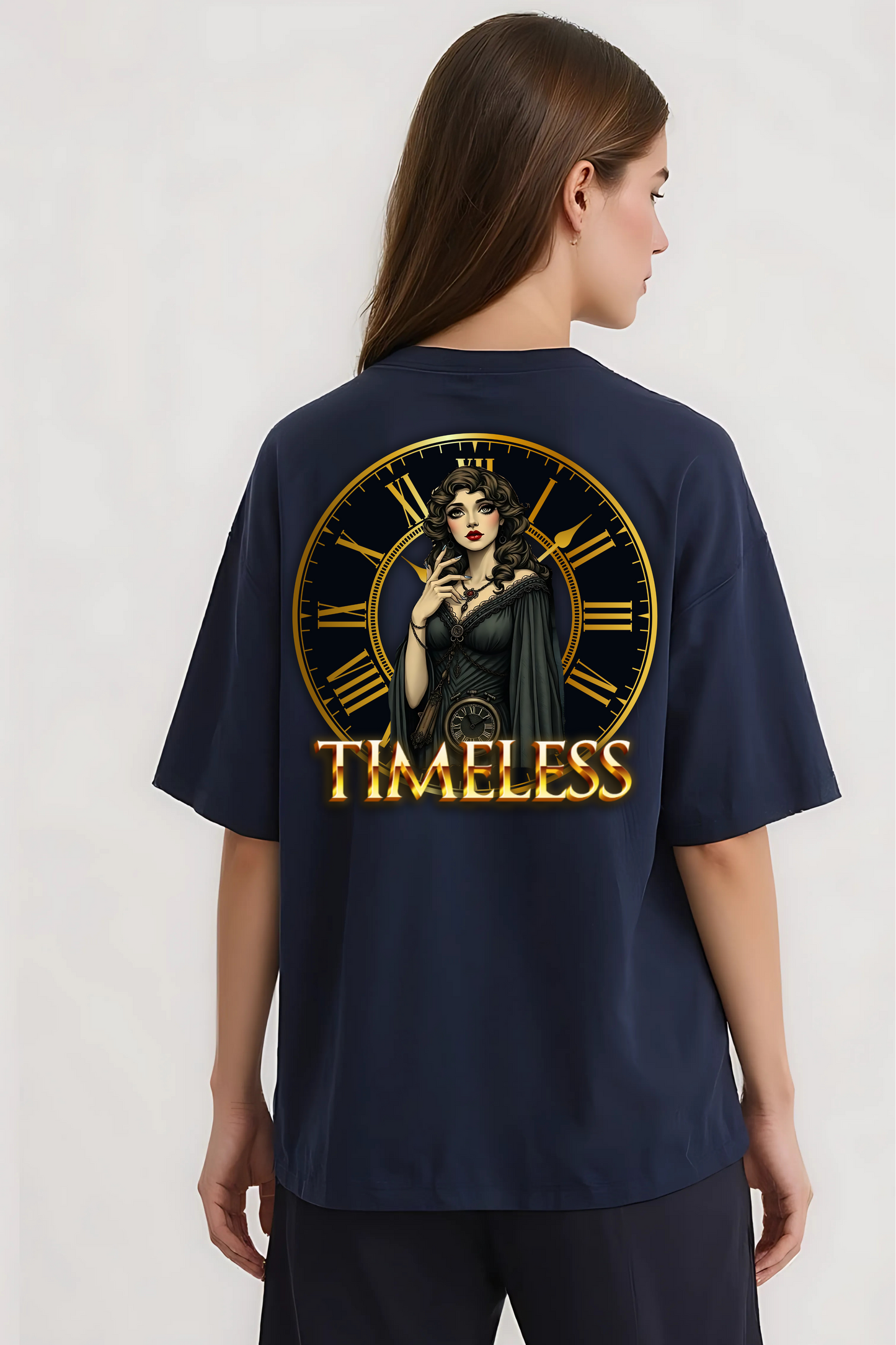 TIMELESS OVERSIZED TEE NAVY-BLUE