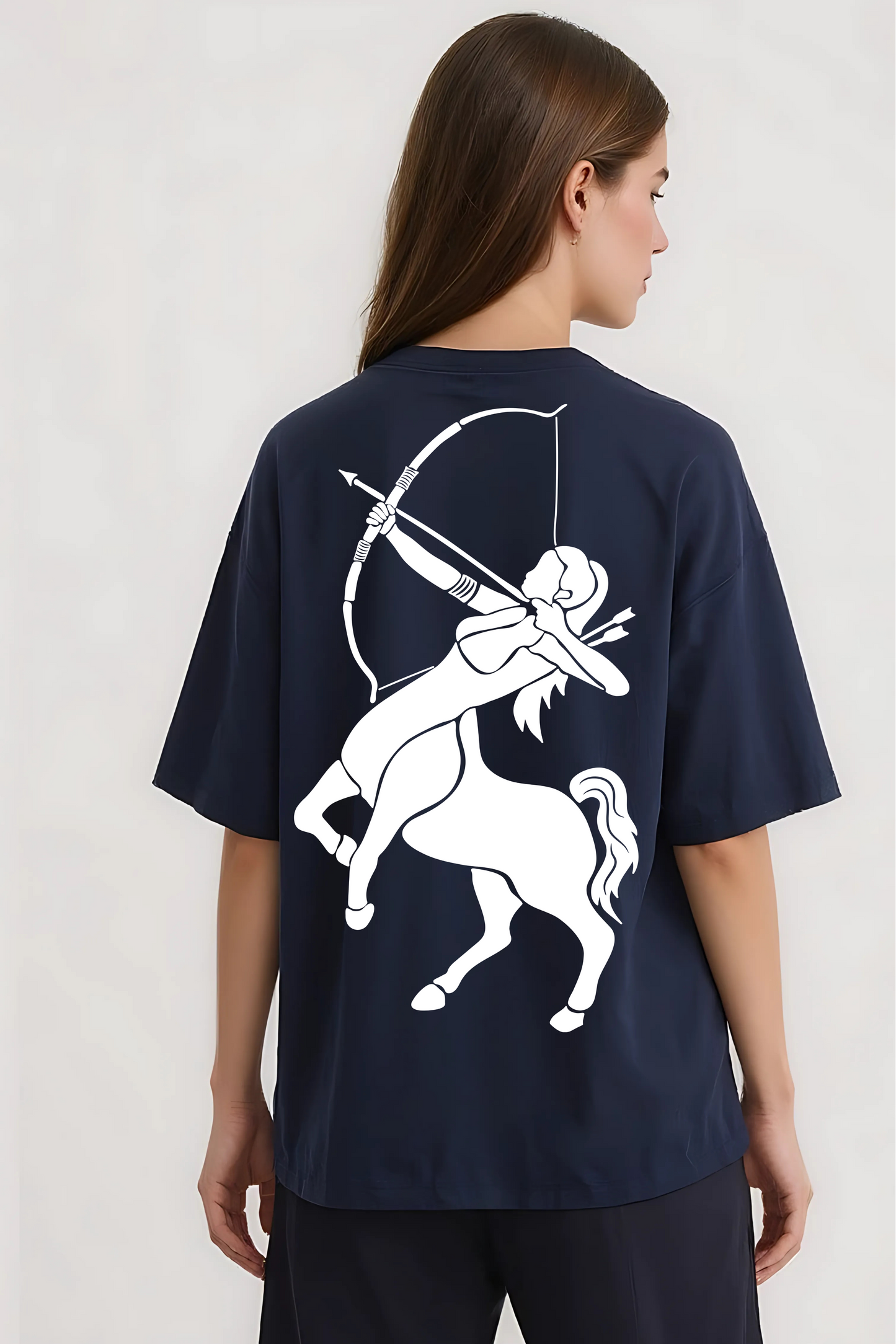 SAGITTARIUS OVERSIZED TEE NAVY-BLUE