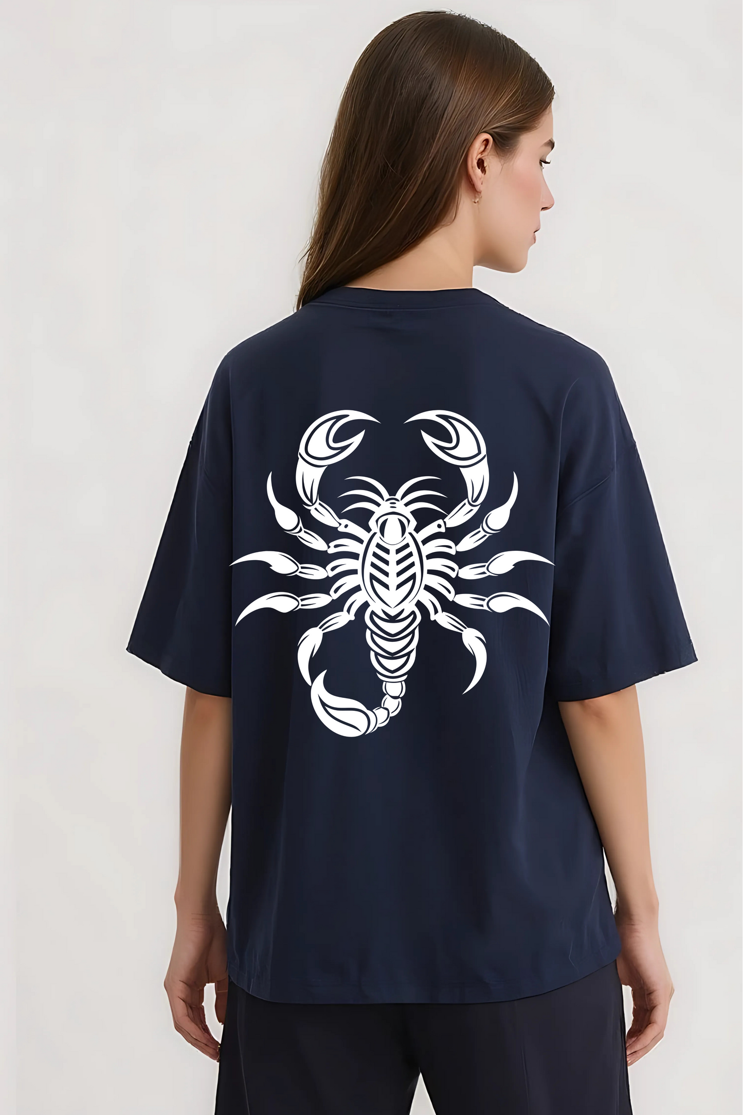 SCORPIO OVERSIZED TEE NAVY-BLUE