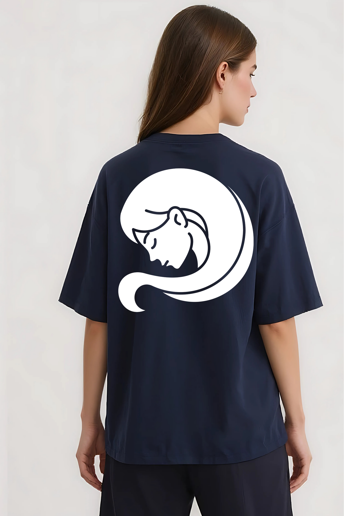 VIRGO OVERSIZED TEE NAVY-BLUE