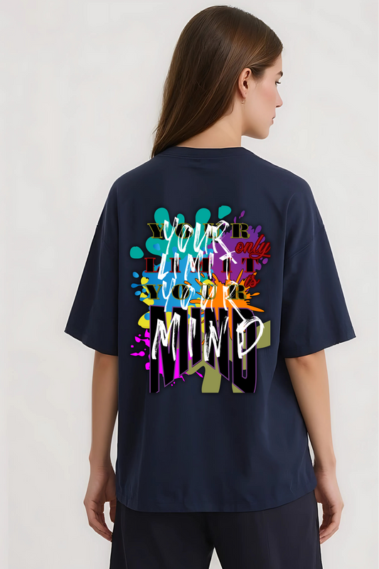 MIND OVERSIZED TEE NAVY-BLUE