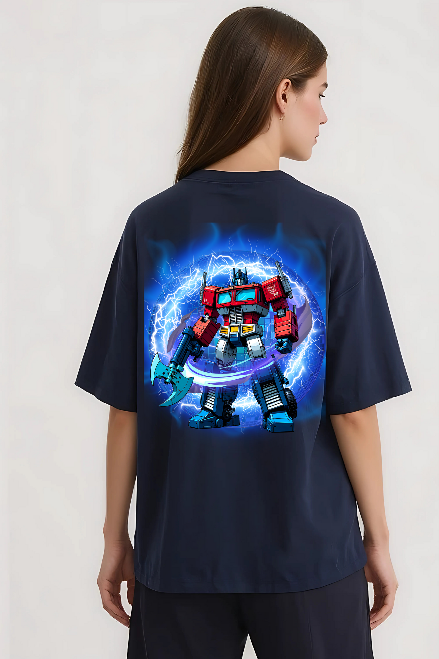 OPTIMUS PRIME OVERSIZED TEE NAVY-BLUE