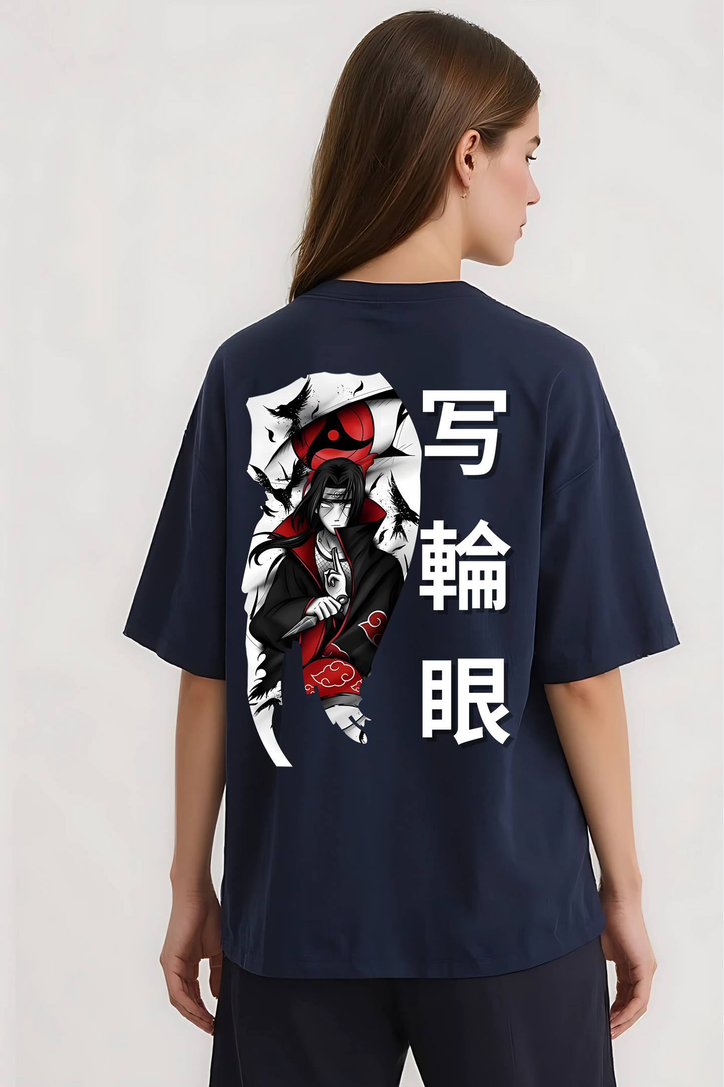 SASUKE OVERSIZED TEE NAVY-BLUE