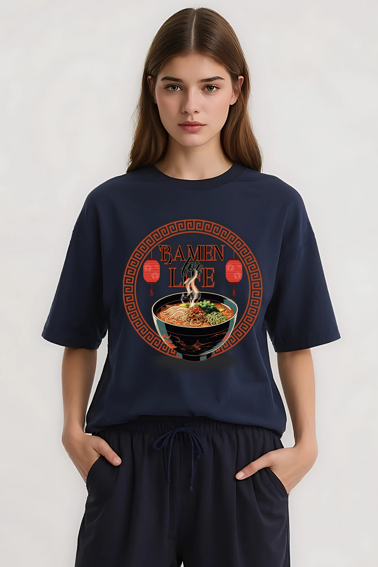 RAMEN OVERSIZED TEE NAVY-BLUE