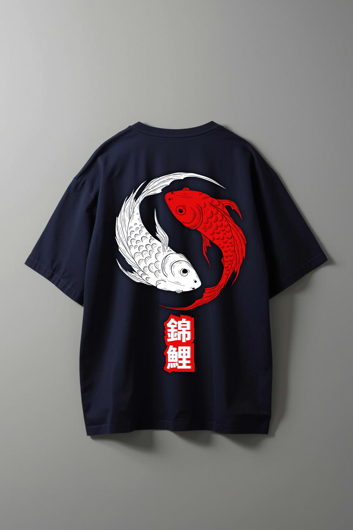 KOI FISH OVERSIZED T-SHIRT BLACK