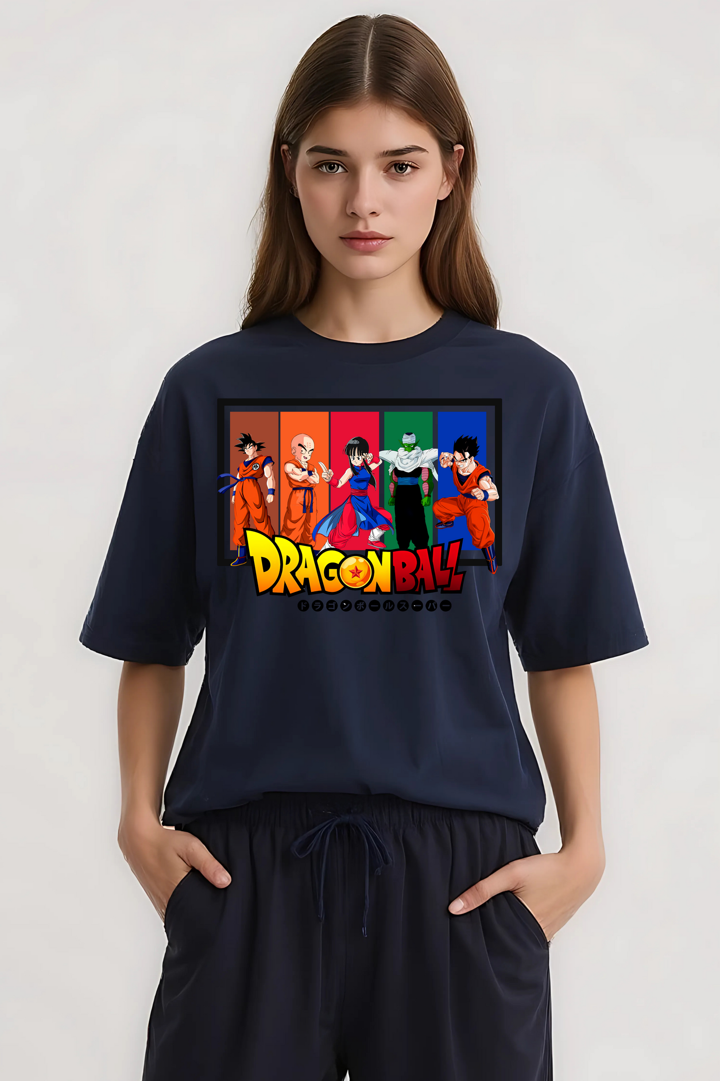 DRAGON BALLZ OVERSIZED TEE NAVY-BLUE