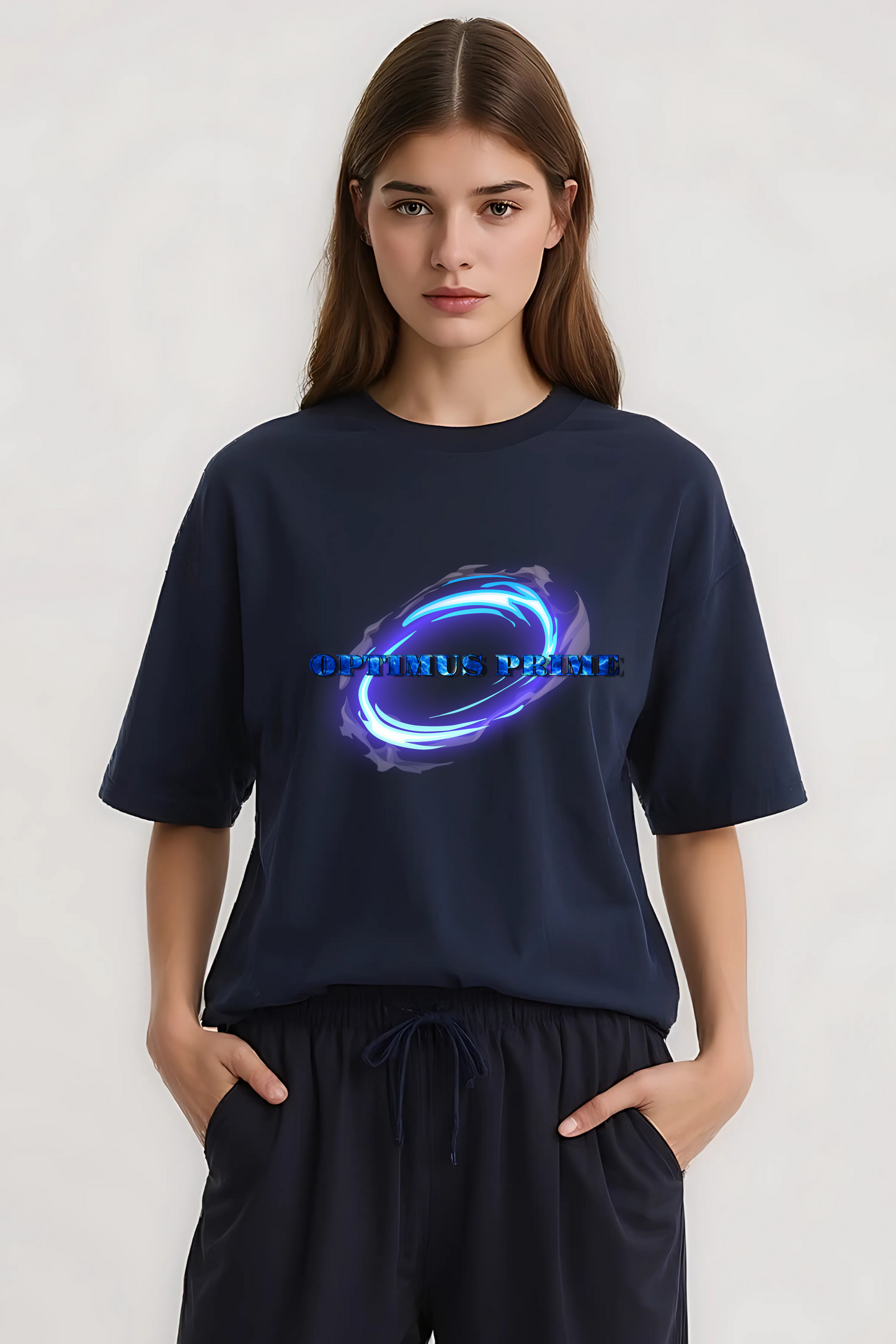 OPTIMUS PRIME OVERSIZED TEE NAVY-BLUE
