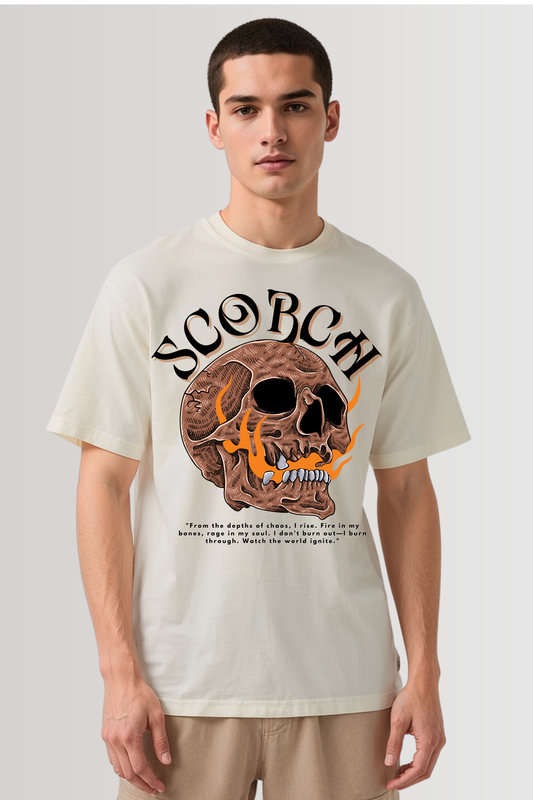 SCORCH OVERSIZED TEE BEIGE