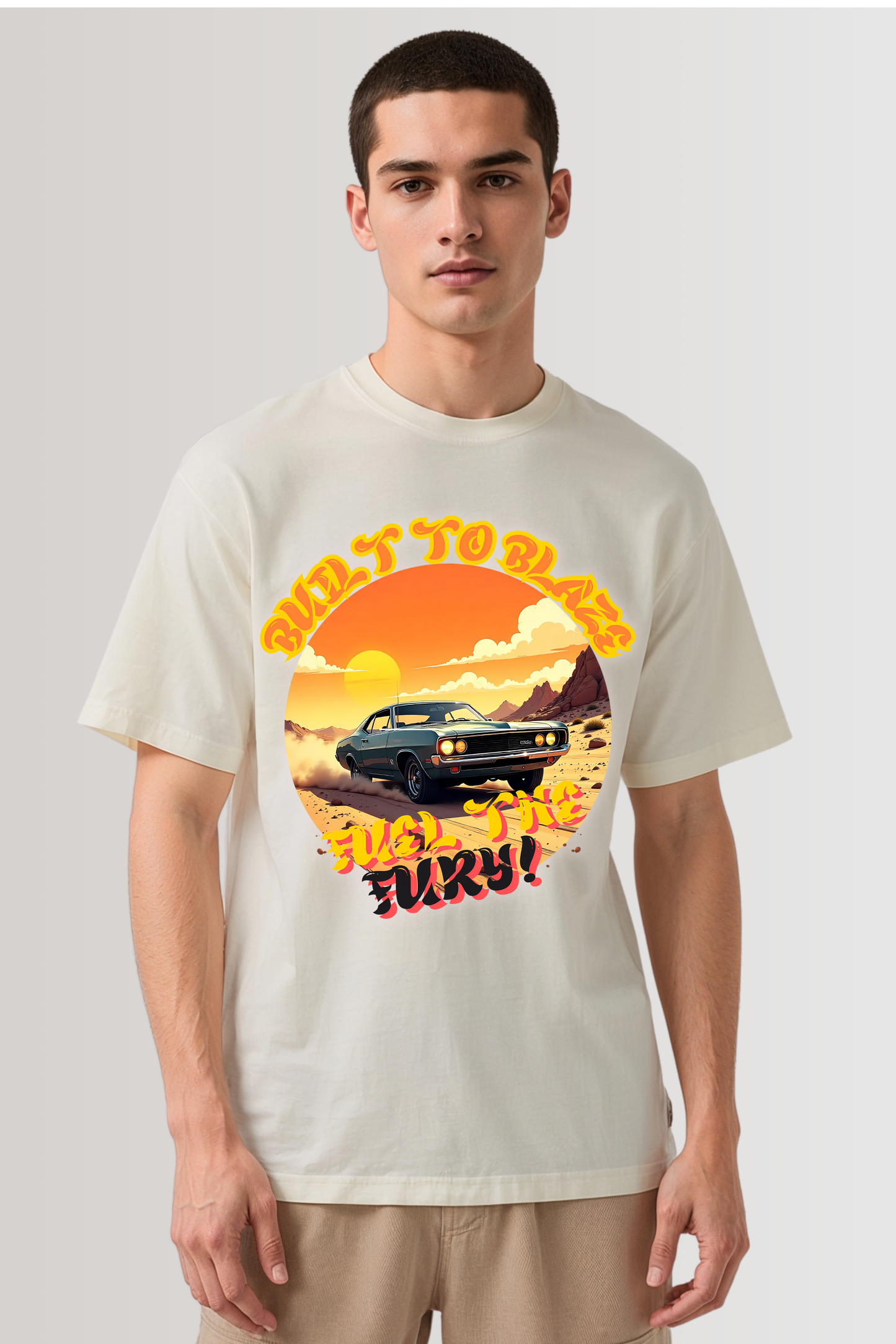 BLAZE OVERSIZED TEE BEIGE