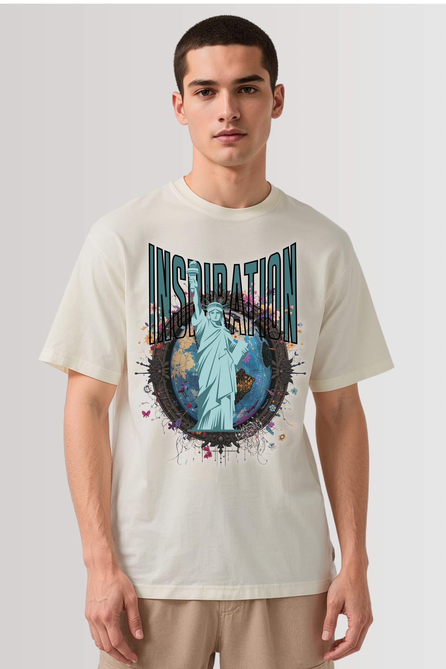 INSPIRATION OVERSIZED TEE BEIGE