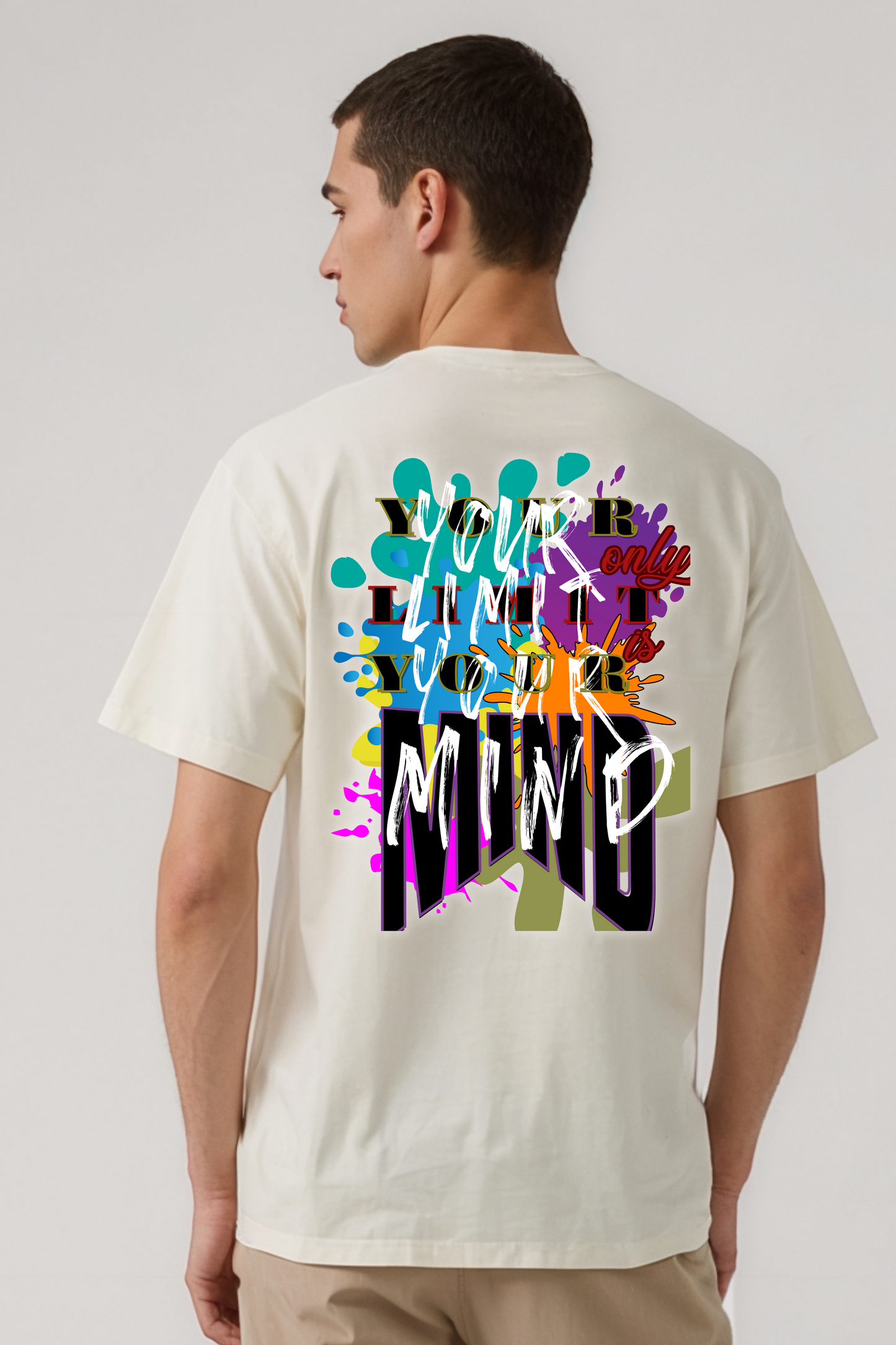 MIND OVERSIZED TEE BEIGE