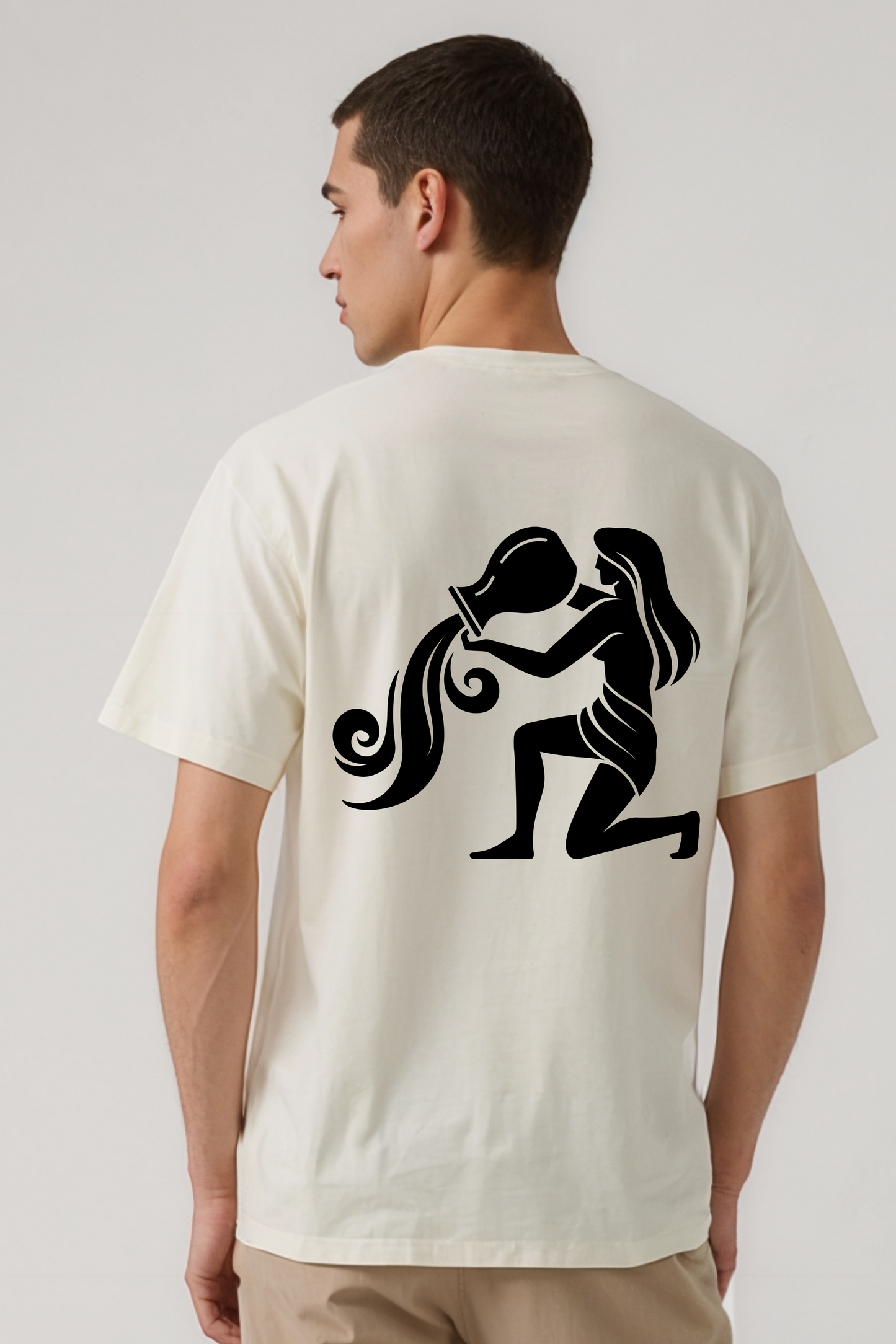 AQUARIUS OVERSIZED TEE BEIGE