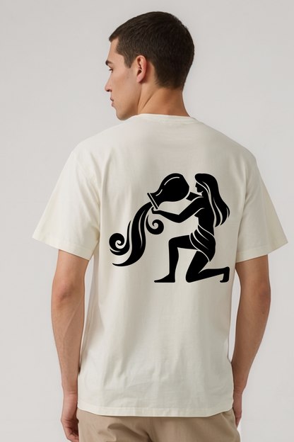 AQUARIUS OVERSIZED TEE BEIGE