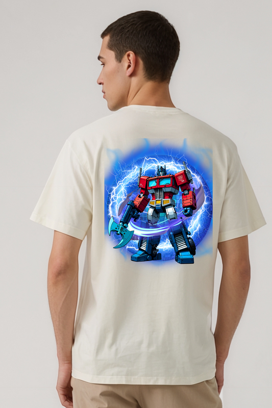 OPTIMUS PRIME OVERSIZED TEE BEIGE