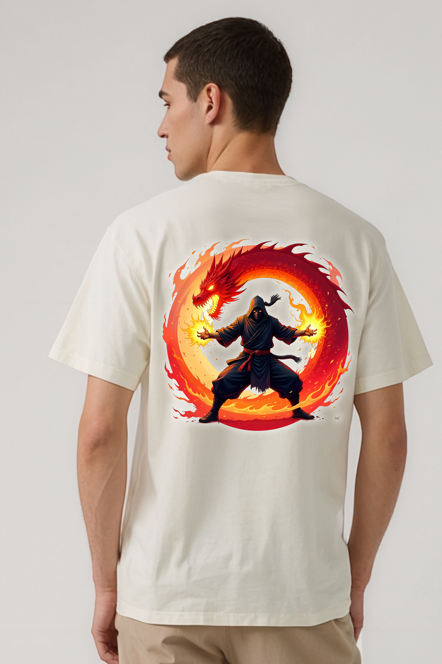 IGNITE GRAPHIC OVERSIZED TEE BEIGE