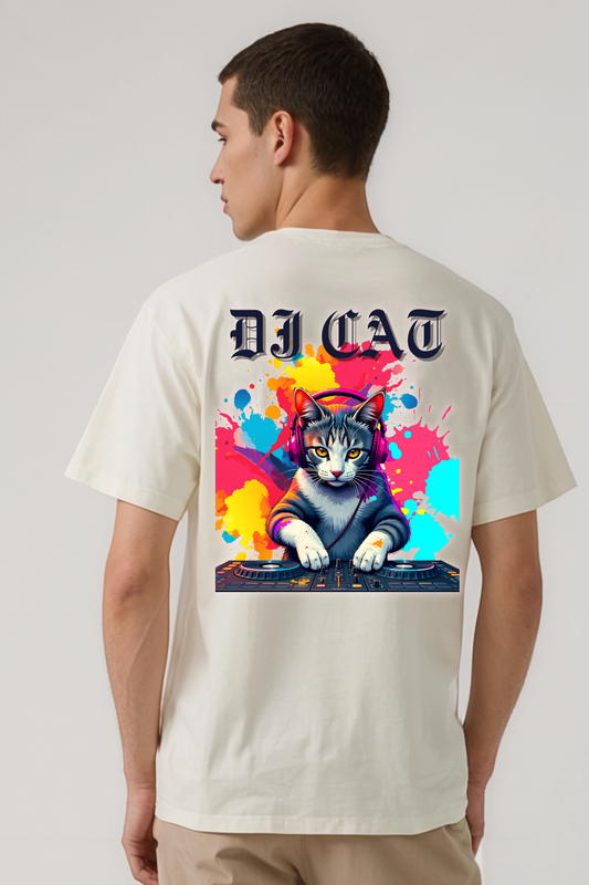 DJ CAT OVERSIZED TEE BEIGE