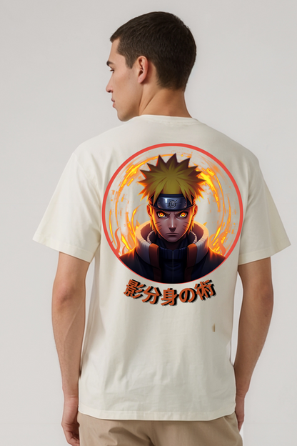 NARUTO GRAPHIC OVERSIZED TEE BEIGE