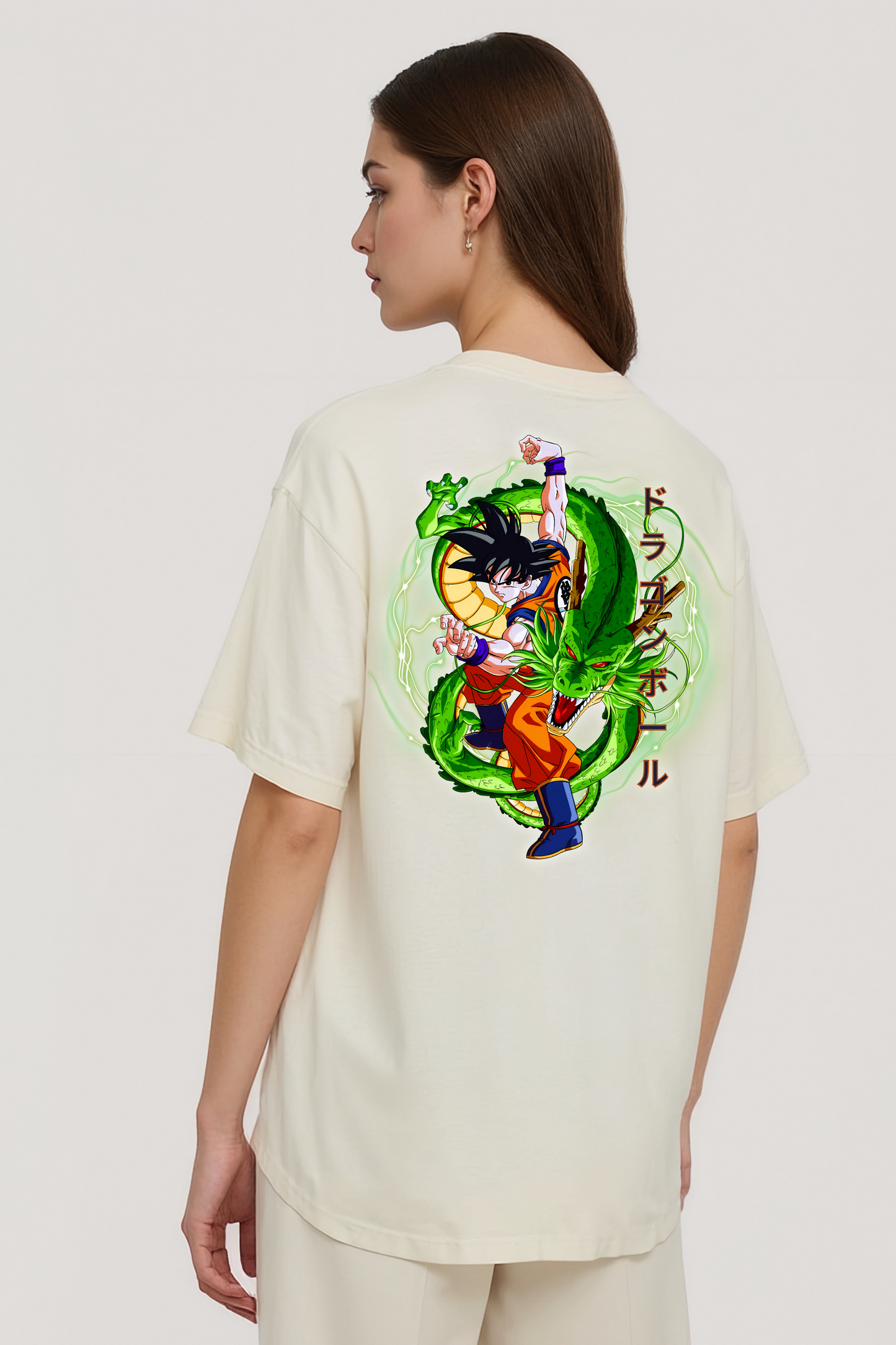 GOKU OVERSIZED TEE BEIGE