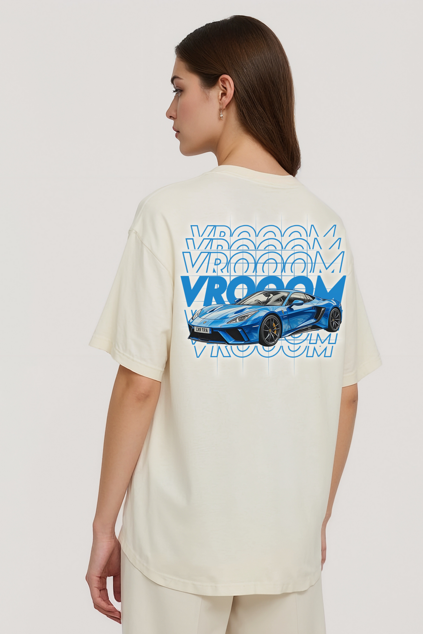 VROOM OVERSIZED TEE BEIGE