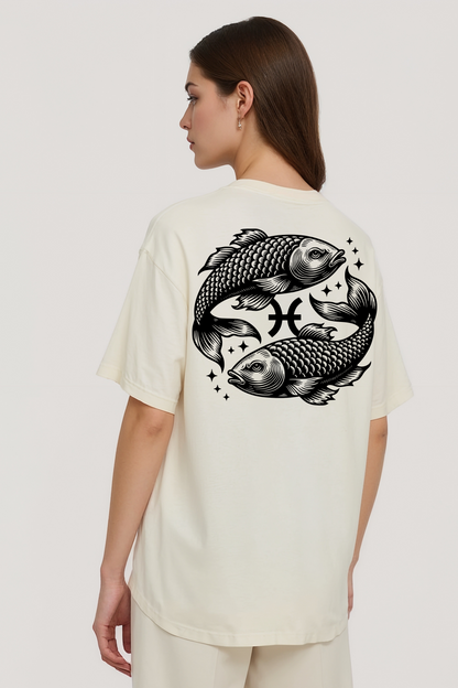 PISCES OVERSIZED TEE BEIGE