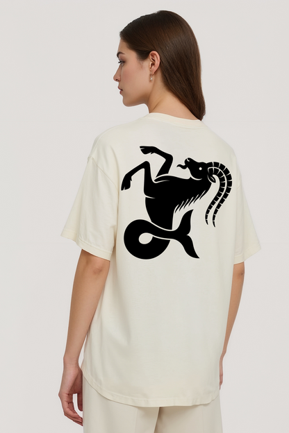 CAPRICORN OVERSIZED TEE BEIGE
