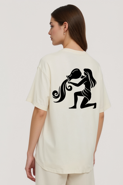 AQUARIUS OVERSIZED TEE BEIGE