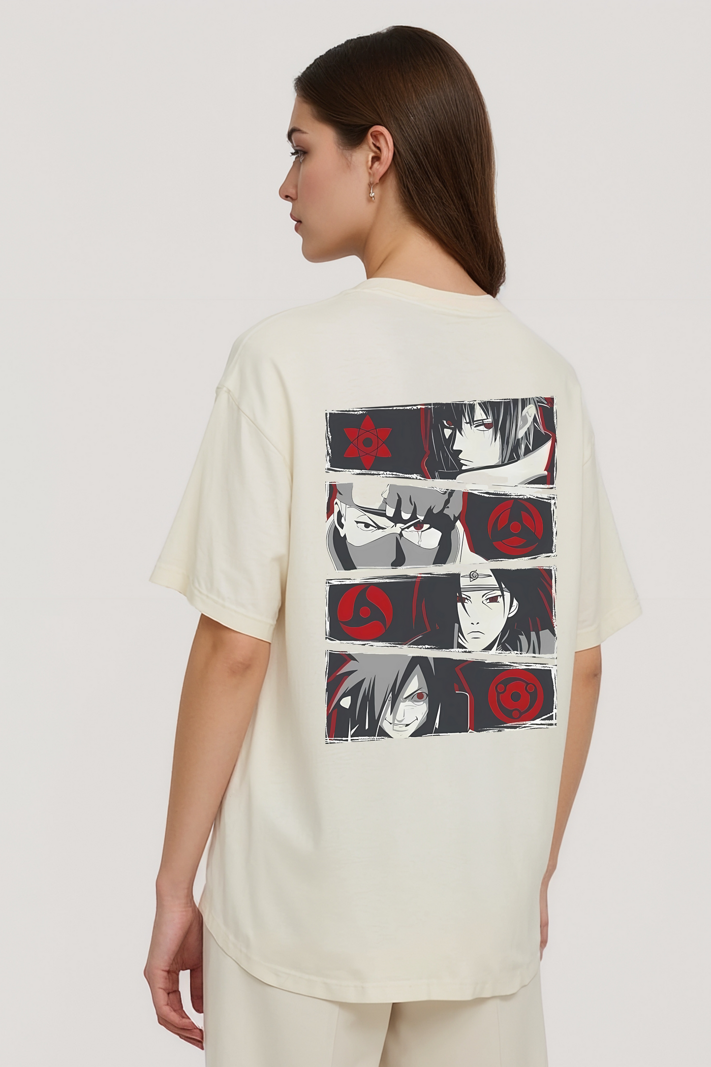 NARUTO SHANIGAN OVERSIZED TEE BEIGE