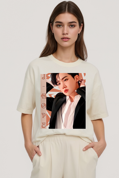 J HOPE OVERSIZED TEE BEIGE