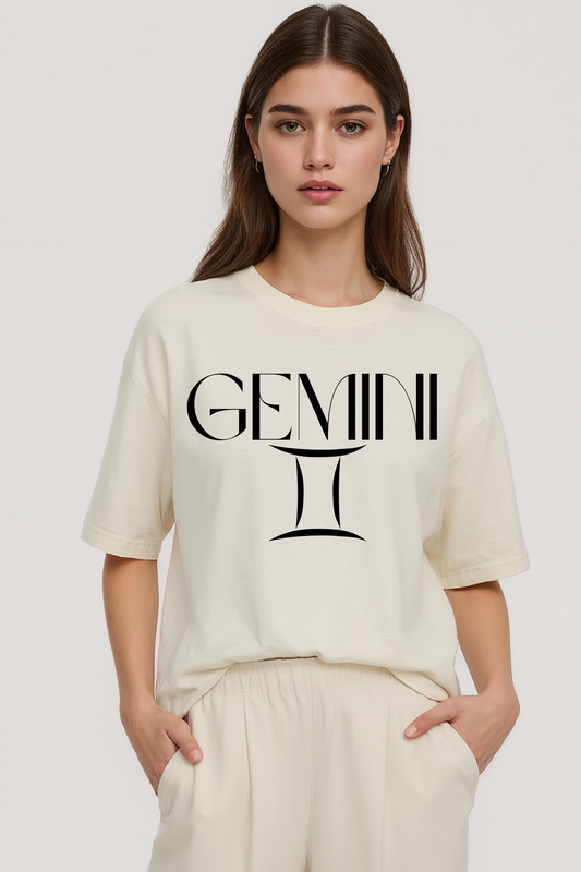 GEMINI OVERSIZED TEE BEIGE