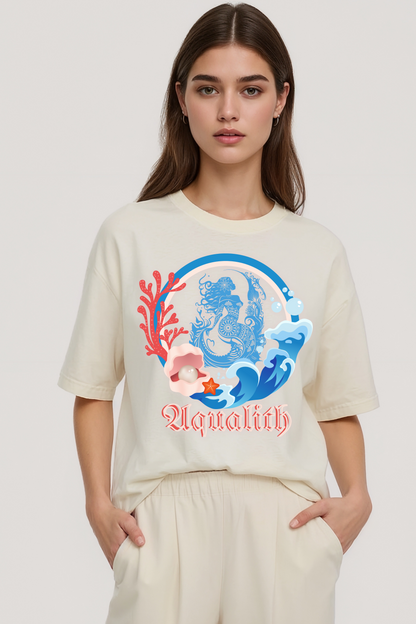 AQUALITH OVERSIZED TEE BEIGE